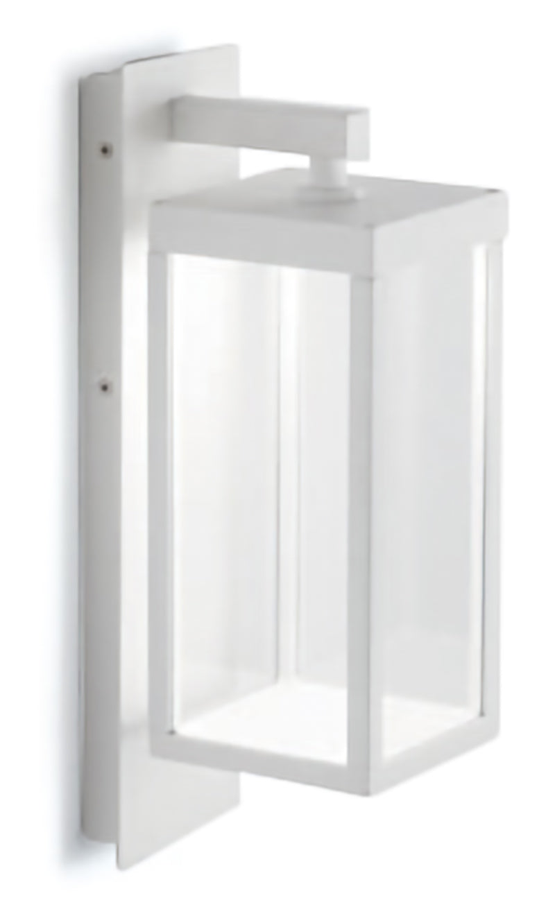 GEALUCE Applique in alluminio bianco-antracite diffusore vetro IP54 LED GEALUCE Applique in alluminio bianco-antracite diffusore vetro IP54 LED
